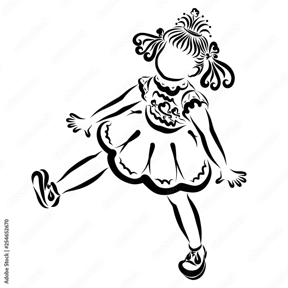 beautiful little girl in a crown and a magnificent dress, princess or doll beautiful little girl in a crown and a magnificent dress, princess or doll