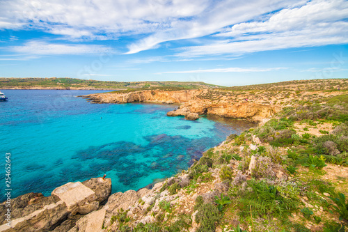 Beautiful landscape of Blue Lagoon of Malta island © F8  \ Suport Ukraine