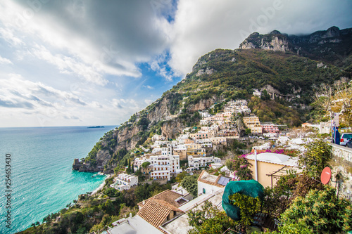 Landscape view on Positano on Amalfi coast, Campania, Italy