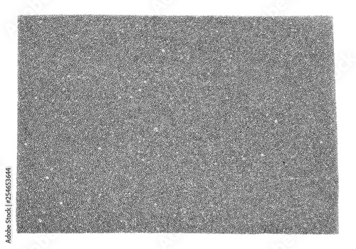 gray foam rubber isolated on white background