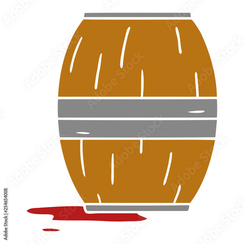 cartoon doodle of a wine barrel