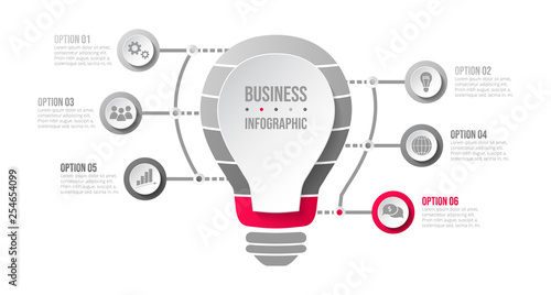 Company infographic template with business icons. Vector