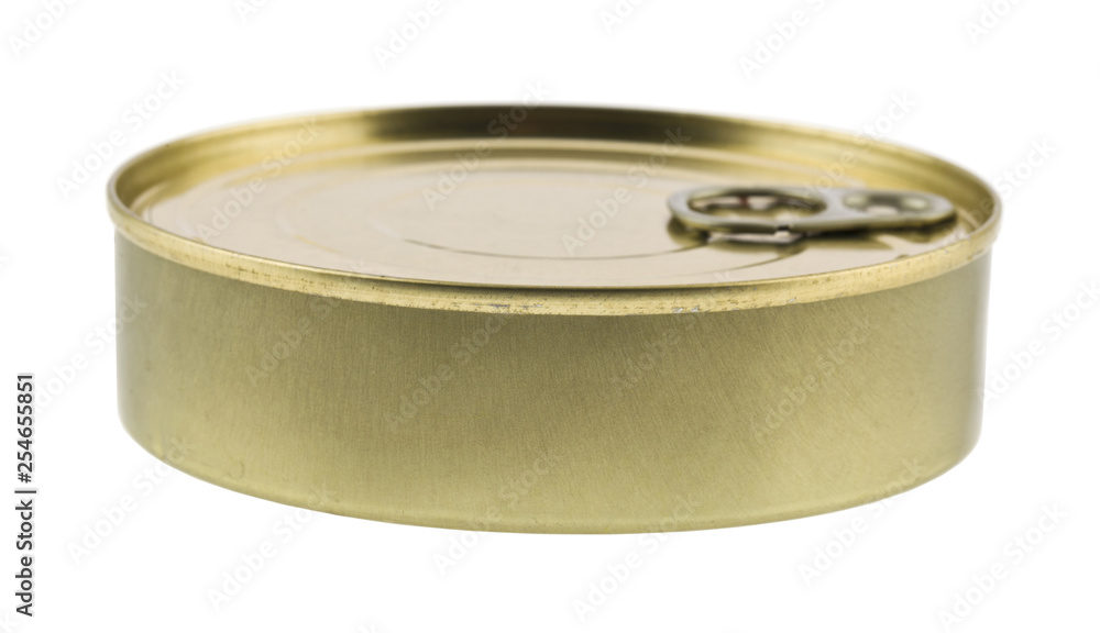 metal tin can isolated on white background metal tin can isolated on white background