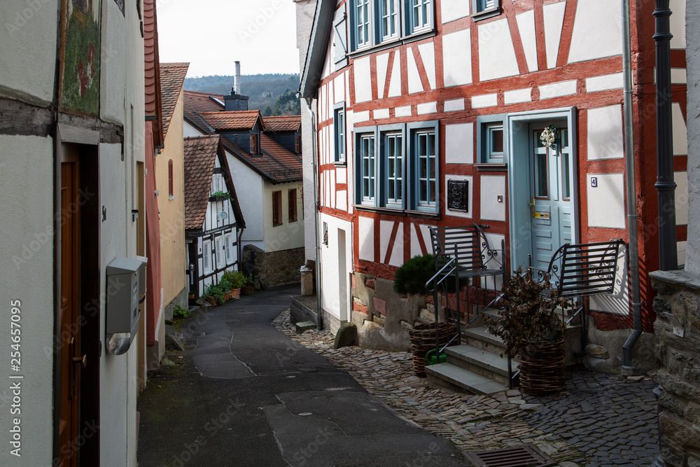 Fototapeta premium Kronberg im Taunus, Altstadtgasse