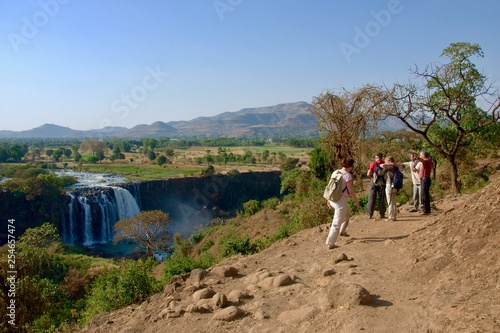 Walk near Bahir Dar where the Blue Nile river falls into lake Tana.