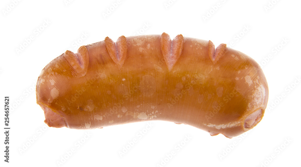 fried sausages isolated on white background fried sausages isolated on white background