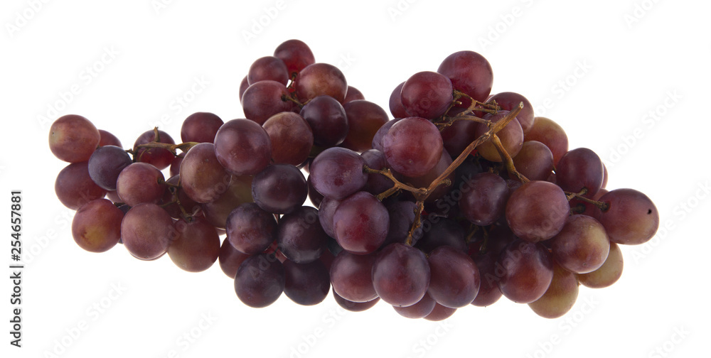 Obraz premium grapes on branch isolated on white background