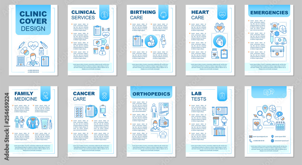 Clinic brochure template layout