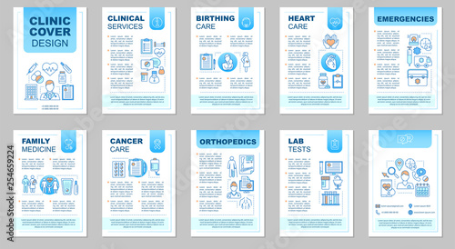 Clinic brochure template layout