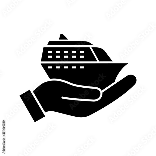 Cruise service glyph icon