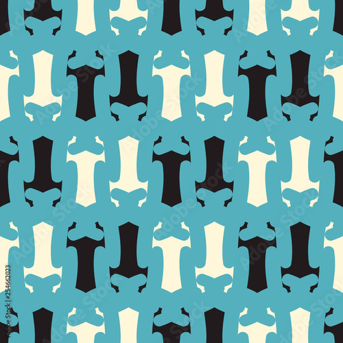 Seamless pattern with alternate geometric shapes.