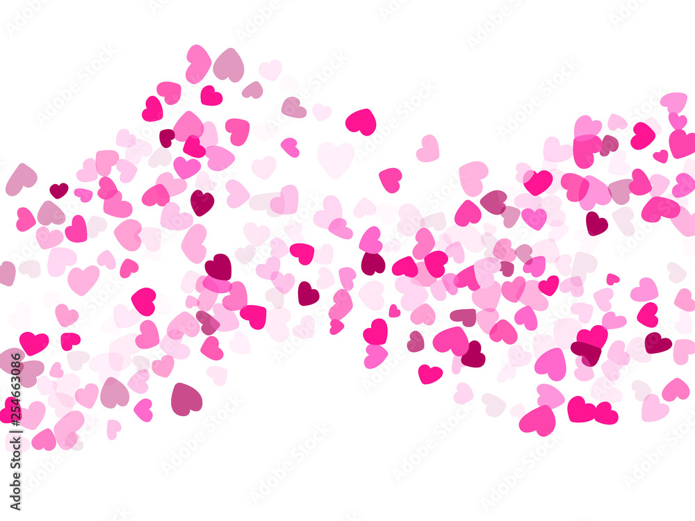 Hearts confetti flying vector background graphic design. Hearts confetti flying vector background graphic design.