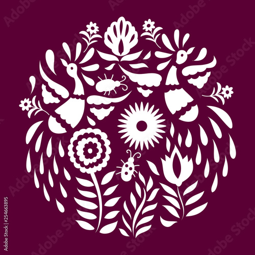Otomi Style Circle Pattern.