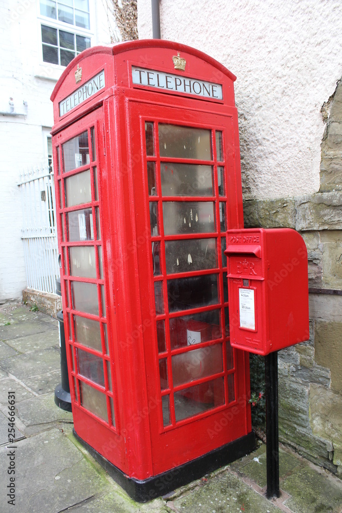 British Red Telephone box and Post Box British Red Telephone box and Post Box