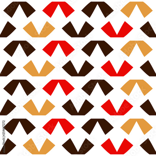 Bright seamless pattern with alternate geometric shapes.