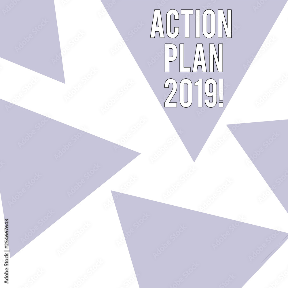 Word writing text Action Plan 2019. Business photo showcasing Challenge Ideas Goals for New Year Motivation to Start Word writing text Action Plan 2019. Business photo showcasing Challenge Ideas Goals for New Year Motivation to Start
