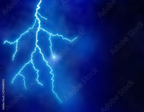 Lightning background at night.