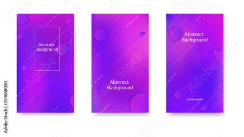 Gradient, neon, lines, forms. Vector. Digital cover in a minimalist style. Color geometric gradient, abstract background.