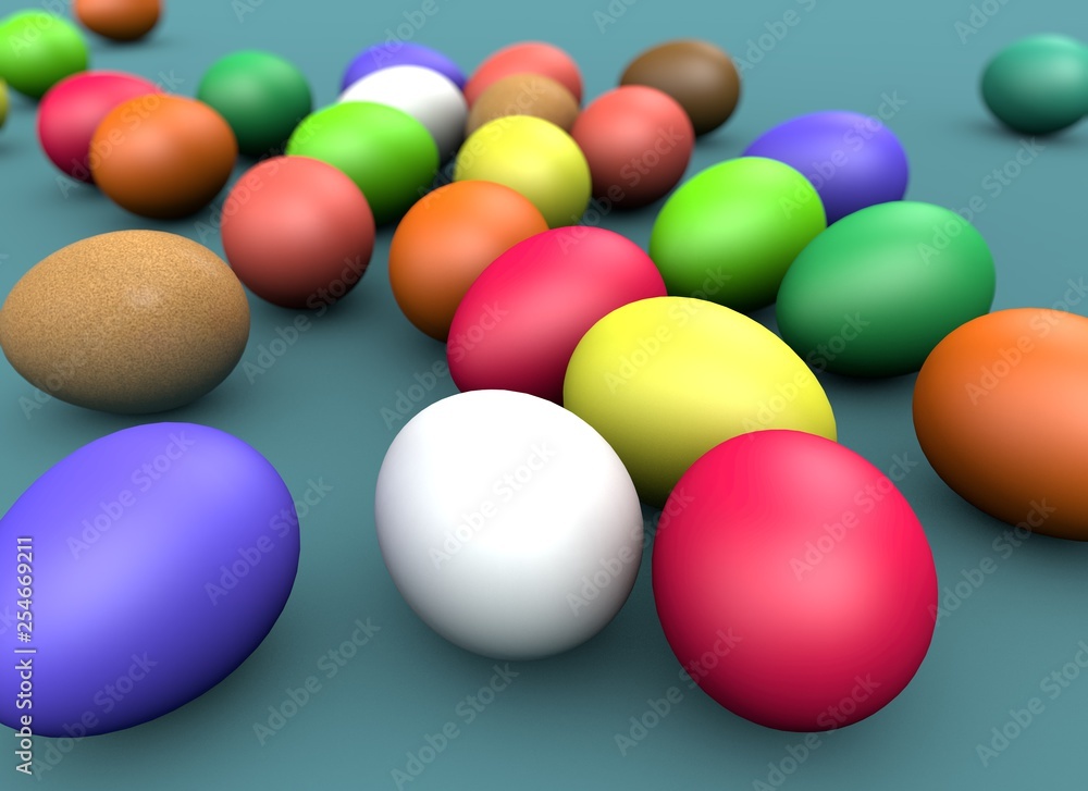 3d rendering Easter holiday composition, greeting concept.