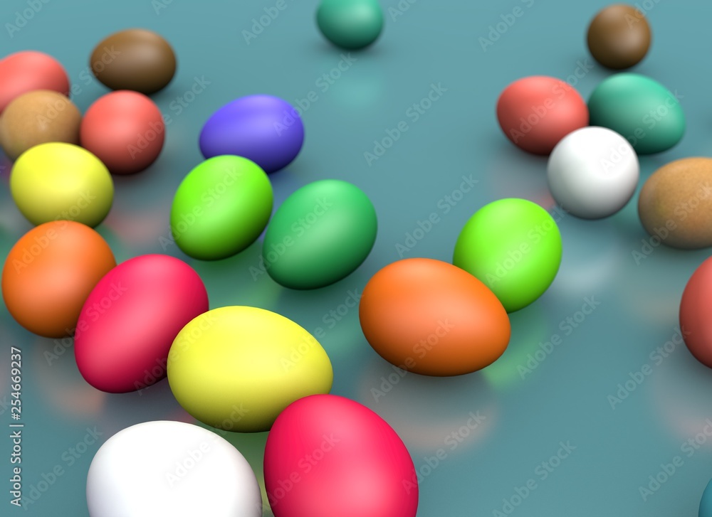 3d rendering Easter holiday composition, greeting concept.