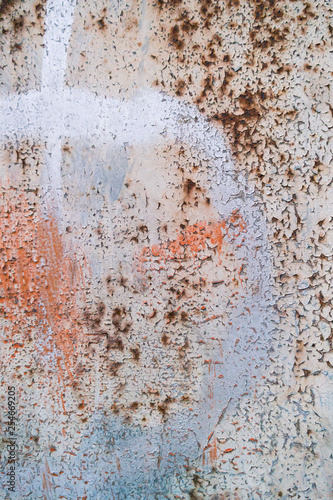 Rusted painted graffiti metal texture - Bilder
