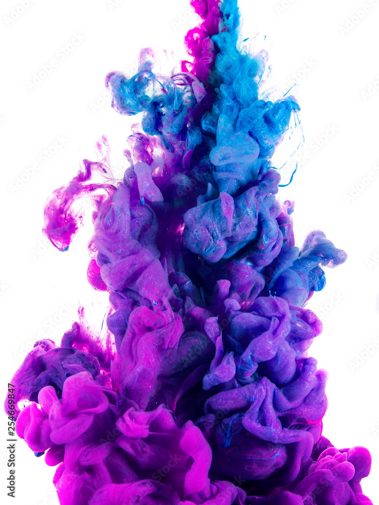 The colorful dye in the water. Abstract. background. Wallpaper. Concept art The colorful dye in the water. Abstract. background. Wallpaper. Concept art