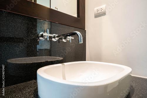 beautiful interior real bathroom features basin