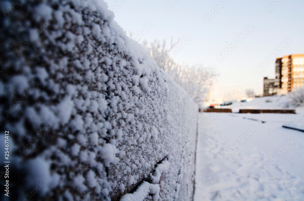 Fototapeta premium snow covered road