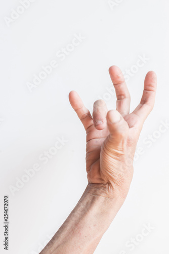 Finger gestures with jerk symptoms