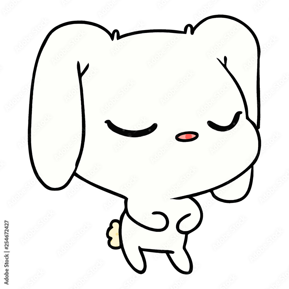 cartoon of cute kawaii bunny cartoon of cute kawaii bunny