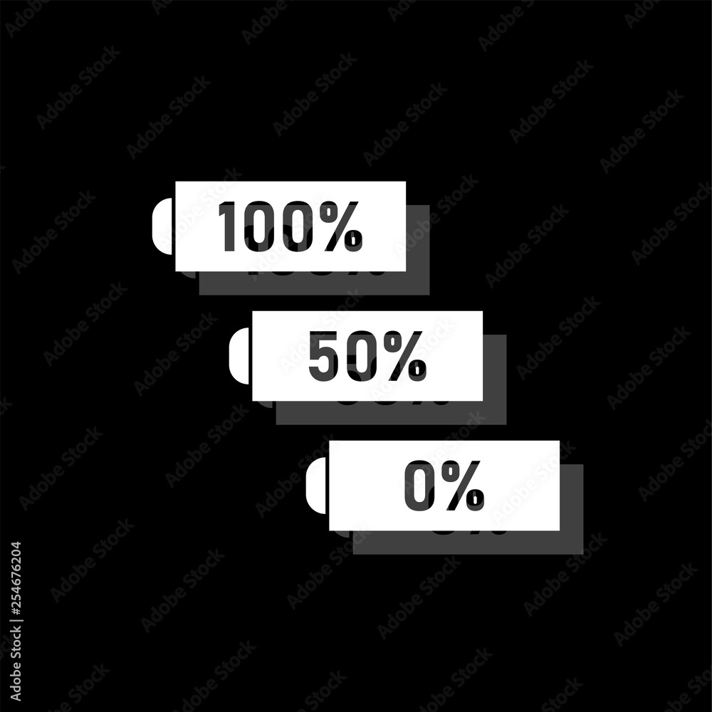 Battery icon flat Battery icon flat