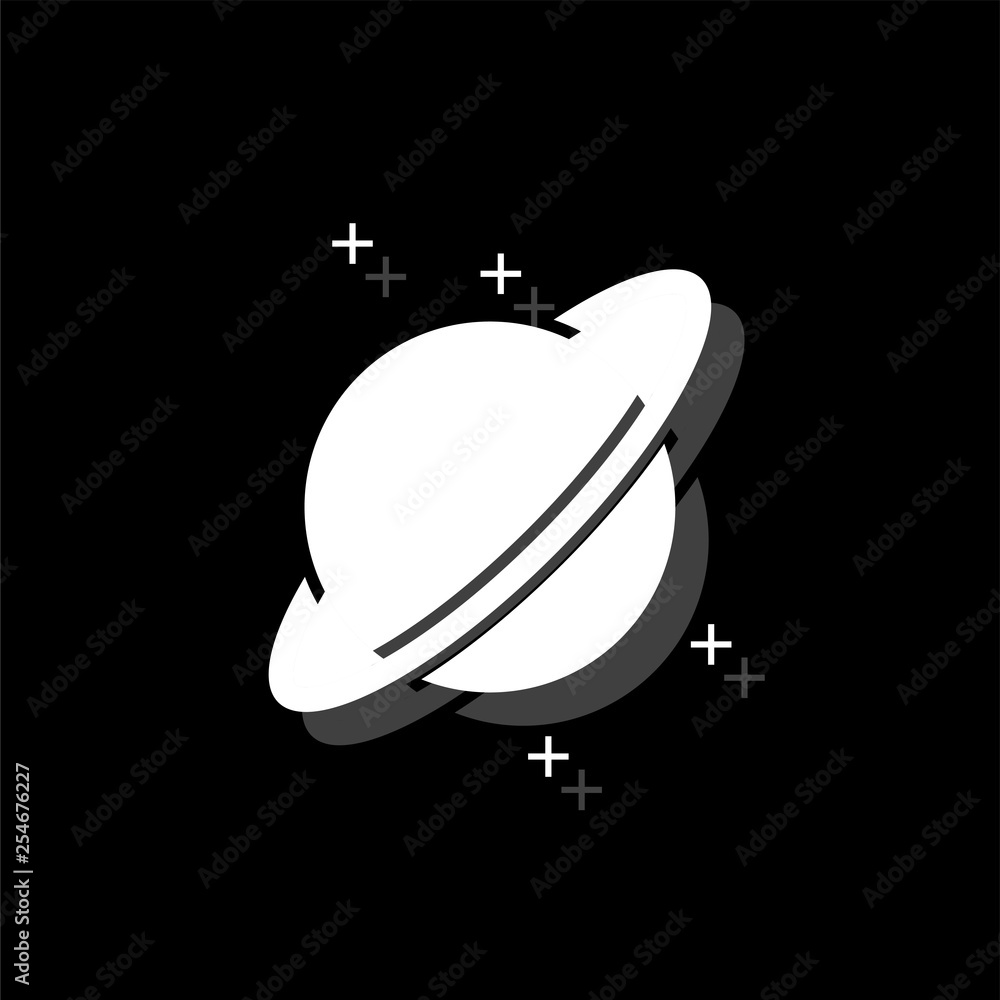 Obraz premium Planet icon flat