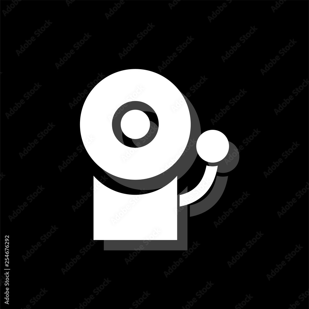 Fire alarm icon flat Fire alarm icon flat