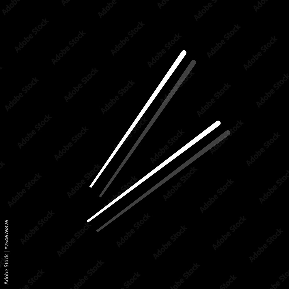 Chopsticks icon flat Chopsticks icon flat