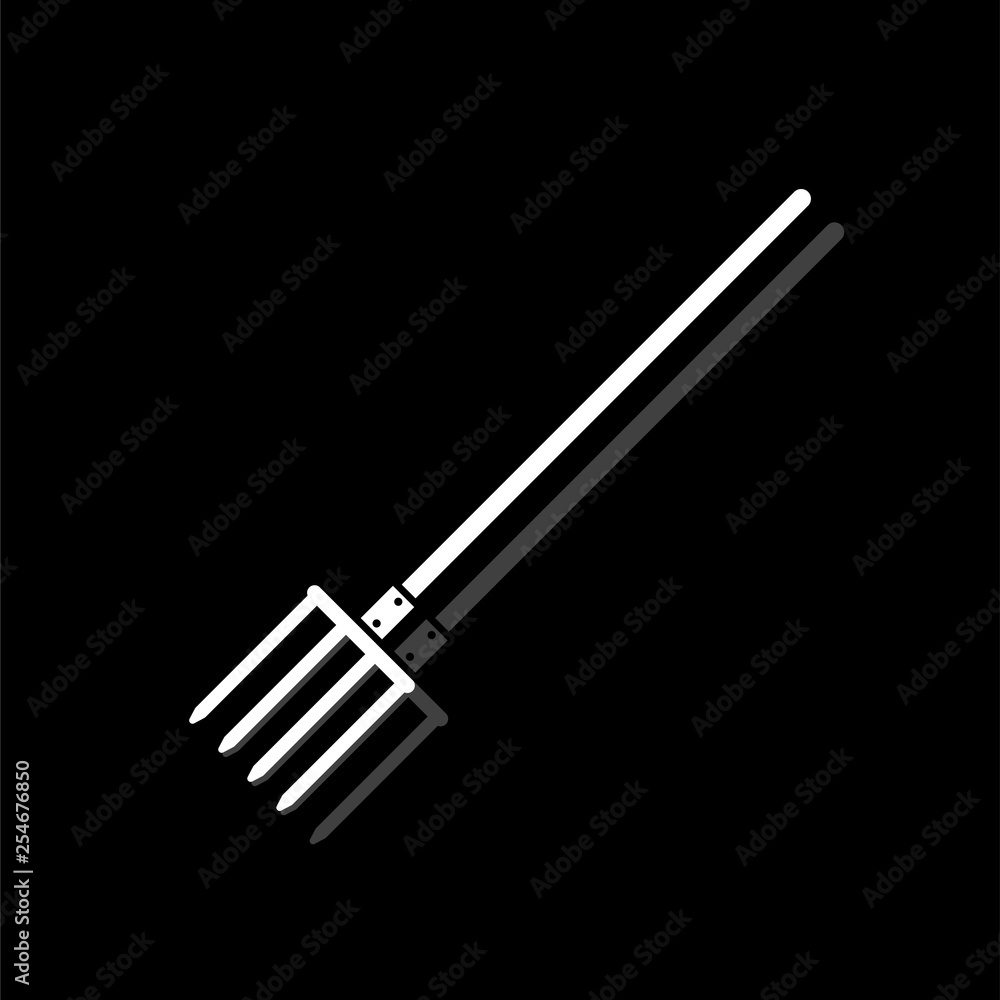 Pitchfork icon flat Pitchfork icon flat