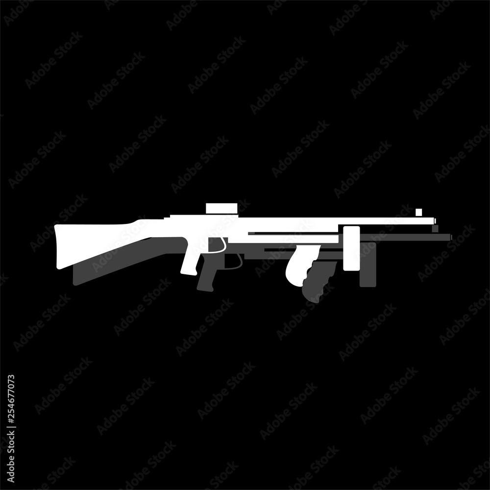 Automatic Rifle icon flat Automatic Rifle icon flat