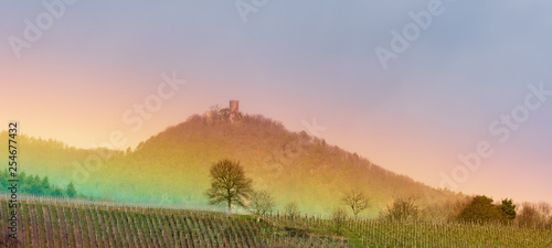 Incroyable irisation de couleur au pied du château de Ribeauvillé photo