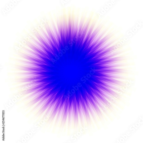 Blue fluffy ball with a purple hue. Vector illustration