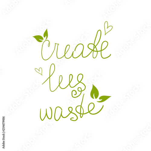 Zero Waste Concept. Hand drawn elements. Vector illustration. © valedella25