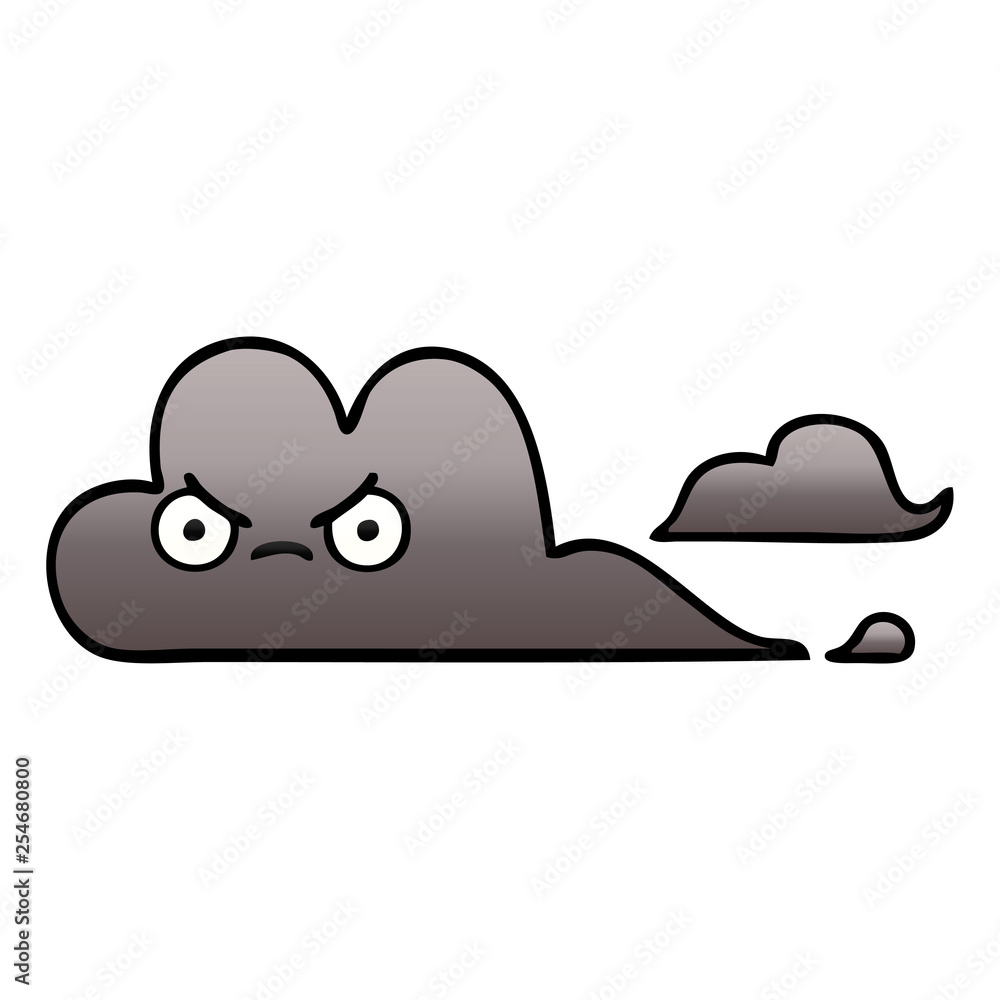 gradient shaded cartoon storm cloud gradient shaded cartoon storm cloud