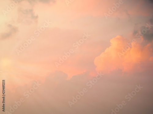 sunset amazing pink clouds landscape. Cyprus