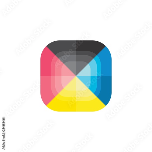 CMYK color Square logo design