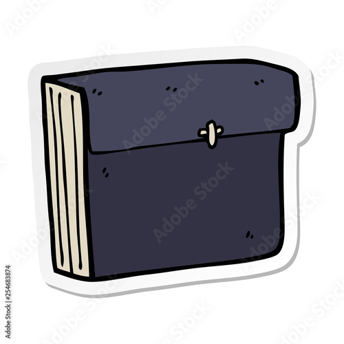 sticker of a cartoon business files