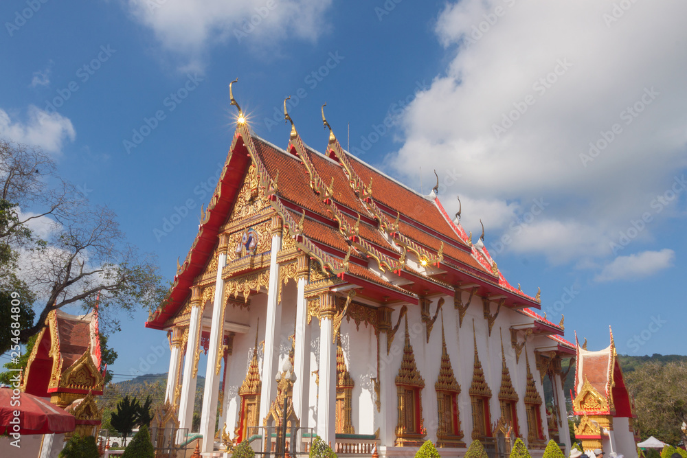 Naklejka premium Wat Chalong, an ancient temple in Phuket,Thailand