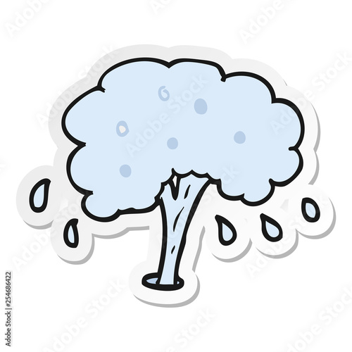 sticker of a cartoon water spout