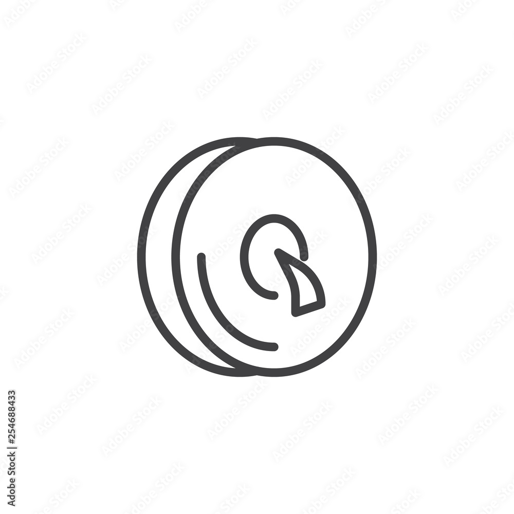 Percussion cymbals line icon. linear style sign for mobile concept and web design. Handle Cymbal outline vector icon. Musical instrument symbol, logo illustration. Pixel perfect vector graphics Percussion cymbals line icon. linear style sign for mobile concept and web design. Handle Cymbal outline vector icon. Musical instrument symbol, logo illustration. Pixel perfect vector graphics