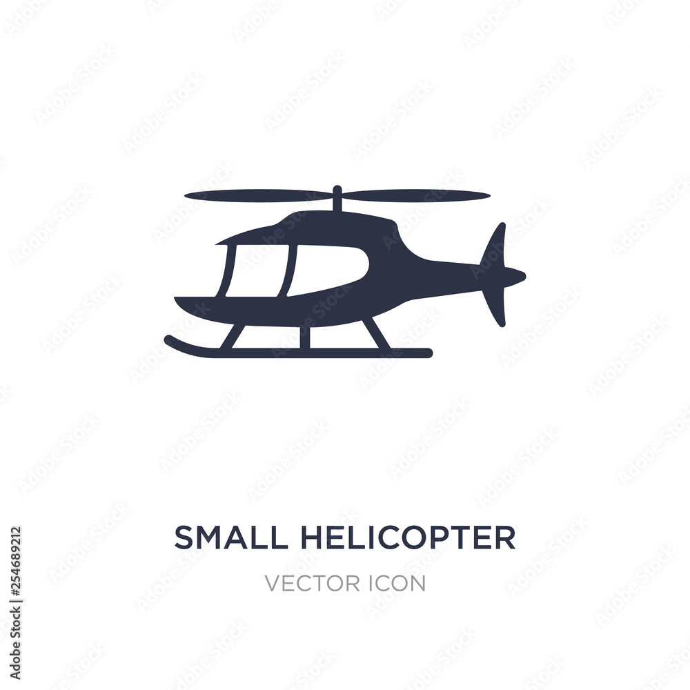 small helicopter icon on white background. Simple element illustration from Transport concept.