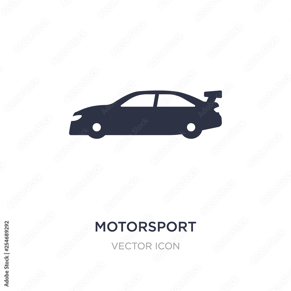 motorsport icon on white background. Simple element illustration from Transport concept.