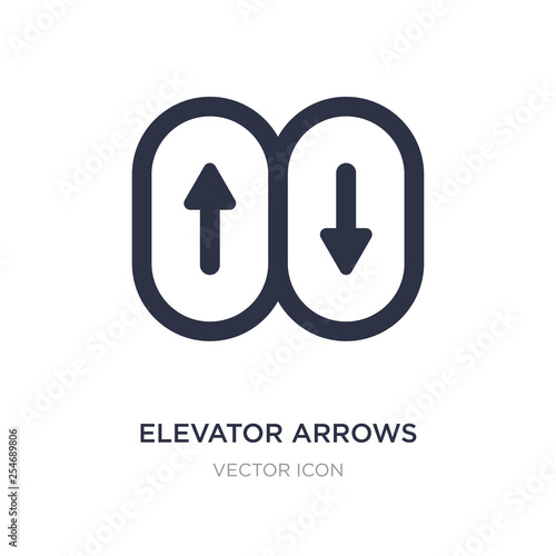 elevator arrows icon on white background. Simple element illustration from UI concept.