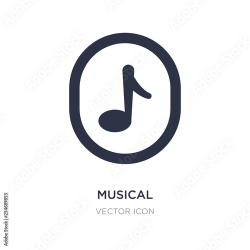 musical icon on white background. Simple element illustration from UI concept.